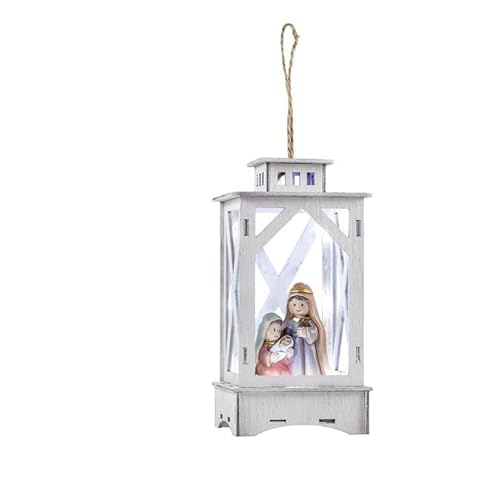 DRW Mysterio Geburt in weißer Laterne als Holzportal zum Aufhängen, 18 cm DRW Mysterio Geburt in weißer Laterne als Holzportal zum Aufhängen, 18 cm von DRW