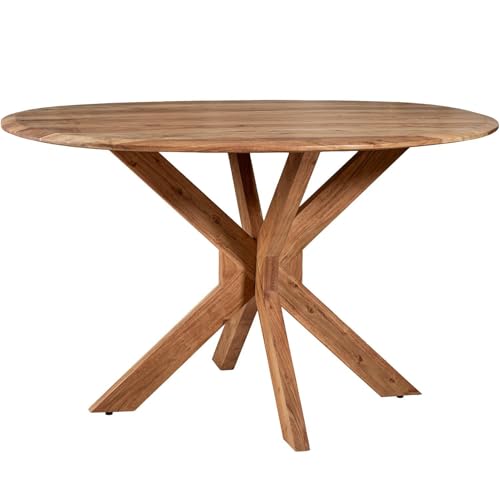 DRW Ovaler Esstisch aus Holz in Natur, 140 x 120 x 77 cm DRW Ovaler Esstisch aus Holz in Natur, 140 x 120 x 77 cm von DRW