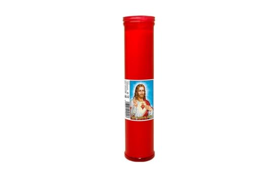 DRW Packung mit 12 roten Kerzen, Heiliges Herz Jesus, 27 cm, liturgischer Votivkerzen, Friedhof und Kirchen DRW Packung mit 12 roten Kerzen, Heiliges Herz Jesus, 27 cm, liturgischer Votivkerzen, Friedhof und Kirchen von DRW