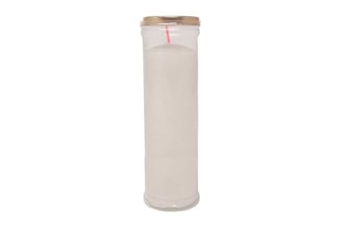 DRW Packung mit 24 weißen transparenten Kerzen mit Metalldeckel, 18,5 cm DRW Packung mit 24 weißen transparenten Kerzen mit Metalldeckel, 18,5 cm von DRW