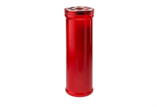 DRW Packung mit 6 roten Kerzen des Heiligen mit Metalldeckel, 18,5 cm, liturgischer Votivkerzen, Friedhof und Kirchen DRW Packung mit 6 roten Kerzen des Heiligen mit Metalldeckel, 18,5 cm, liturgischer Votivkerzen, Friedhof und Kirchen von DRW