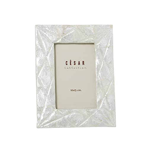 DRW Bilderrahmen, Perlmutt, 10 x 15 cm, mit Rauten in Natur, 17 x 22 x 1 cm DRW Bilderrahmen, Perlmutt, 10 x 15 cm, mit Rauten in Natur, 17 x 22 x 1 cm von DRW