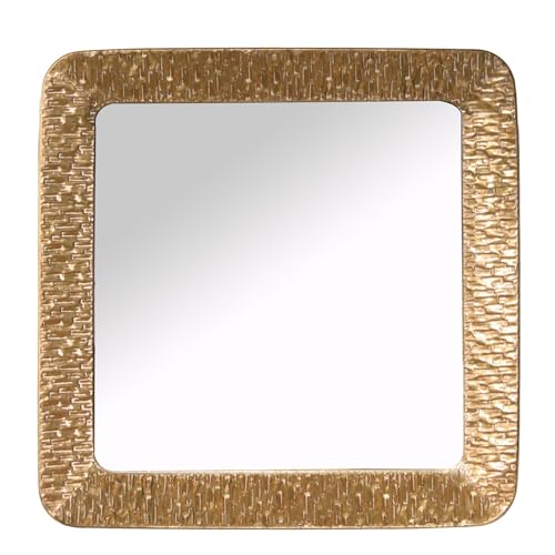 DRW Quadratischer Wandspiegel aus vergoldetem Metall, 100 x 6 x 100 cm DRW Quadratischer Wandspiegel aus vergoldetem Metall, 100 x 6 x 100 cm von DRW
