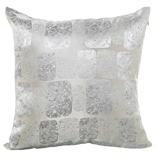 DRW Quadratisches Kissen aus Polyester mit Reißverschluss in Grau, 45 x 10 x 45 cm DRW Quadratisches Kissen aus Polyester mit Reißverschluss in Grau, 45 x 10 x 45 cm von DRW