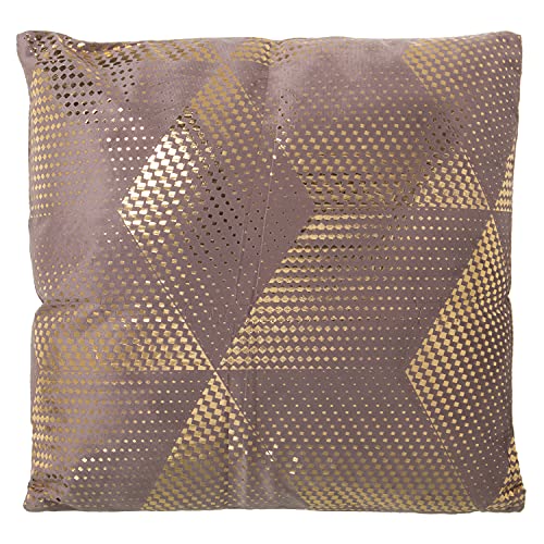 DRW Quadratisches Kissen mit Reißverschluss aus Polyester in Rosa und Gold, 45 x 45 cm DRW Quadratisches Kissen mit Reißverschluss aus Polyester in Rosa und Gold, 45 x 45 cm von DRW