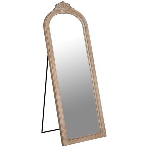 DRW Rechteckiger Standspiegel oder Ankleidezimmer aus Holz, 56 x 4 x 155 cm von DRW