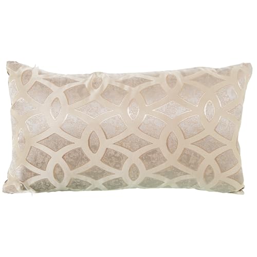 DRW Rechteckiges Kissen aus Polyester mit Reißverschluss in Creme, 50 x 10 x 30 cm DRW Rechteckiges Kissen aus Polyester mit Reißverschluss in Creme, 50 x 10 x 30 cm von DRW
