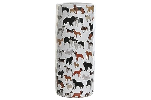 DRW Regenschirm, Porzellan, Mit Hundedekoration, 19x19x45 cm von DRW