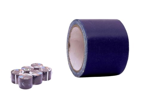 DRW Reparaturband für Planen, Dunkelblau, 6 Stück, 80 mm x 5 m von DRW