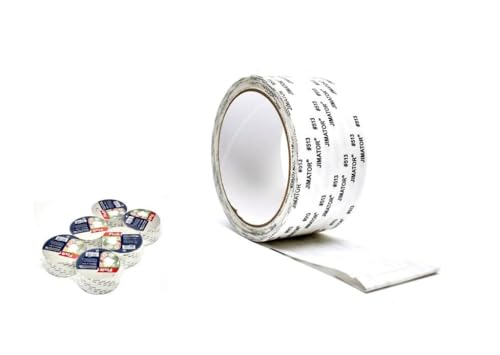 DRW Reparaturklebeband für Fliegengitter, Weiß, 6 Stück, 48 mm x 5 m von DRW