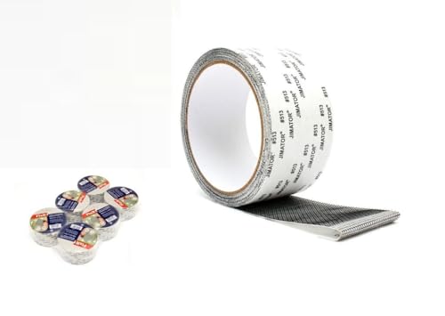 DRW Reparaturklebeband für Fliegengitter, schwarz, 6 Stück, 48 mm x 5 m von DRW