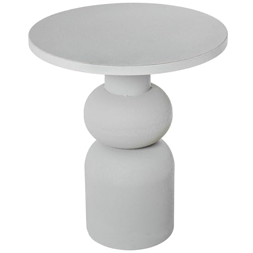 DRW Runder Beistelltisch aus Metall in Weiß, 45 x 45 x 55 cm DRW Runder Beistelltisch aus Metall in Weiß, 45 x 45 x 55 cm von DRW
