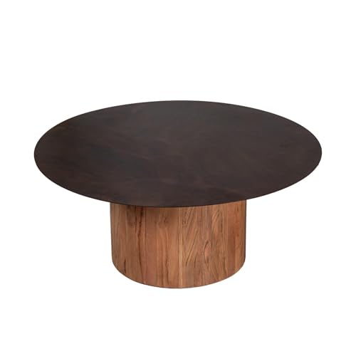 DRW Runder Couchtisch aus Metall und Holz in Schwarz und Natur, Ø 80 x 39 cm DRW Runder Couchtisch aus Metall und Holz in Schwarz und Natur, Ø 80 x 39 cm von DRW
