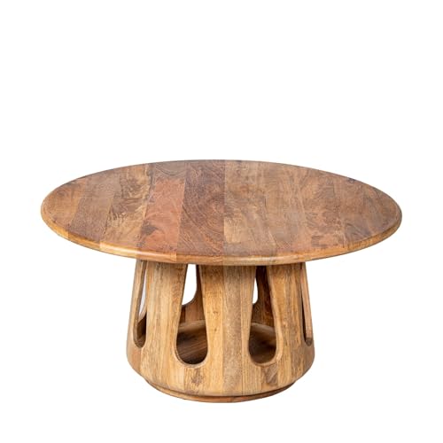 DRW Runder Couchtisch aus Naturholz, 90 x 90 x 48 cm DRW Runder Couchtisch aus Naturholz, 90 x 90 x 48 cm von DRW