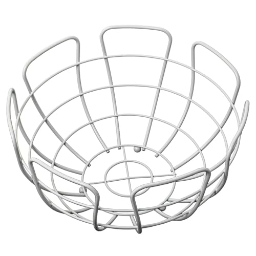 DRW Runder Obstkorb aus Metall in Weiß, 26 x 26 x 15 cm von DRW