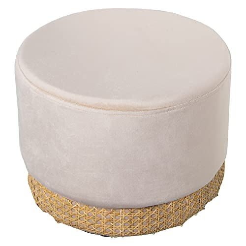 DRW Runder Sitzsack aus Velours, cremefarben, mit Korbboden, Natur, 35 x 27 cm DRW Runder Sitzsack aus Velours, cremefarben, mit Korbboden, Natur, 35 x 27 cm von DRW