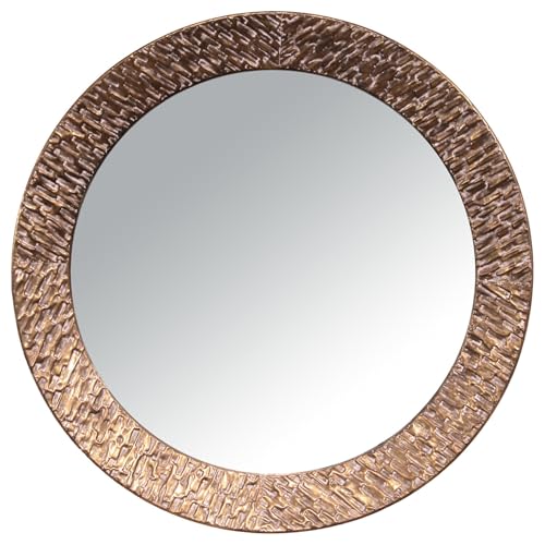 DRW Runder Wandspiegel aus vergoldetem Metall, 100 x 7 x 100 cm DRW Runder Wandspiegel aus vergoldetem Metall, 100 x 7 x 100 cm von DRW