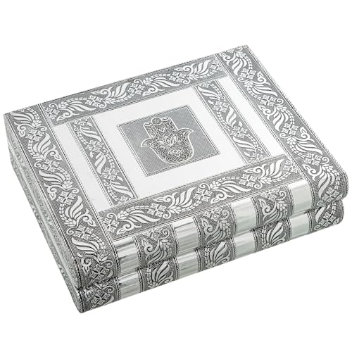 DRW Schmuckkästchen aus Metall in Buchform mit Spiegel und Handdekoration in Silber, Hindu-Stil, 27 x 21 x 7 cm, Medidas: 27x21x7cm DRW Schmuckkästchen aus Metall in Buchform mit Spiegel und Handdekoration in Silber, Hindu-Stil, 27 x 21 x 7 cm, Medidas: 27x21x7cm von DRW