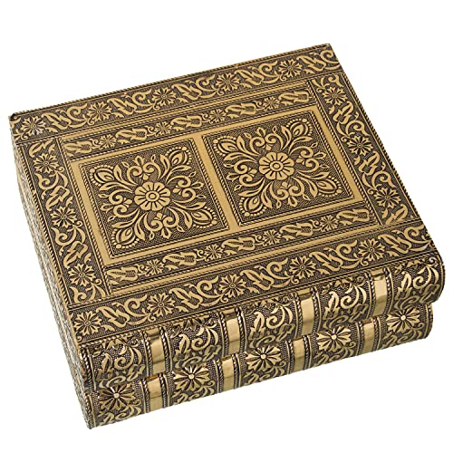 DRW Schmuckschatulle in Form eines Metallbuchs mit Spiegel in Gold, 23 x 19 x 9 cm DRW Schmuckschatulle in Form eines Metallbuchs mit Spiegel in Gold, 23 x 19 x 9 cm von DRW