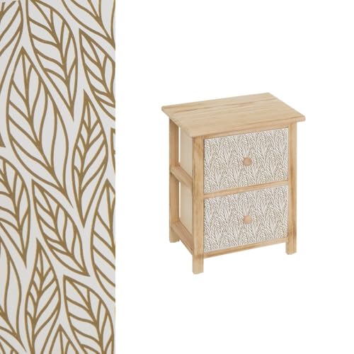 DRW Schrank mit 2 Schubladen MDF Holz in Natur von DRW