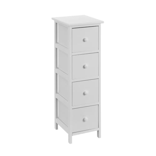 DRW Schrank mit 4 Schubladen aus MDF-Holz in Weiß DRW Schrank mit 4 Schubladen aus MDF-Holz in Weiß von DRW