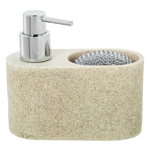 DRW Schwammspender aus Polyresin, Beige, 15 x 6,5 x 13 cm DRW Schwammspender aus Polyresin, Beige, 15 x 6,5 x 13 cm von DRW