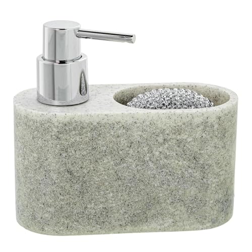DRW Schwammspender aus Polyresin, Grau, 15 x 6,5 x 13 cm DRW Schwammspender aus Polyresin, Grau, 15 x 6,5 x 13 cm von DRW