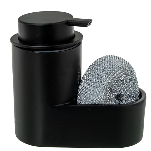 DRW Schwammspender aus Polyresin, Schwarz, 15 x 8 x 13,5 cm von DRW