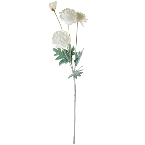 DRW Set mit 12 Blumensträußen aus Polyester in Weiß, 1 x 1 x 58 cm von DRW