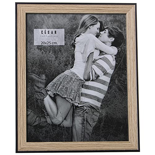 DRW Set mit 2 Fotorahmen, 20 x 25 cm, MDF-Holz und Papier in Schwarz und Natur, 24 x 29 x 1,5 cm DRW Set mit 2 Fotorahmen, 20 x 25 cm, MDF-Holz und Papier in Schwarz und Natur, 24 x 29 x 1,5 cm von DRW
