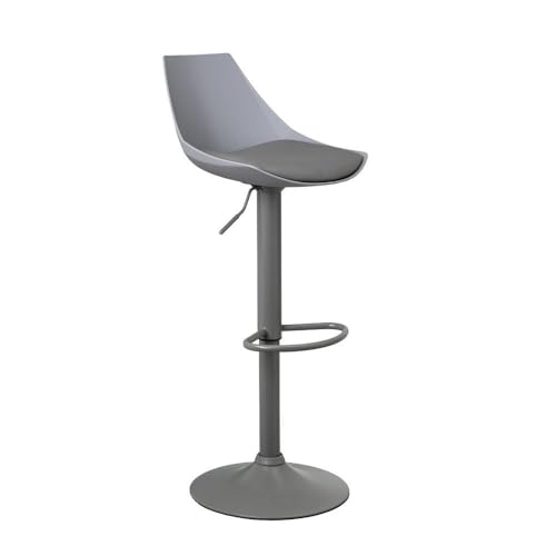 DRW Set mit 2 Hockern aus Kunstleder und Metall in Grau DRW Set mit 2 Hockern aus Kunstleder und Metall in Grau von DRW