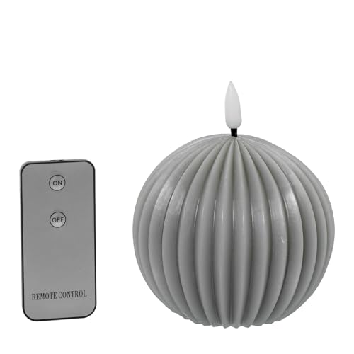 DRW Set mit 4 Kerzen, Wachskugel und LED, mit Fernbedienung, Grau, 10 x 10 x 9 cm DRW Set mit 4 Kerzen, Wachskugel und LED, mit Fernbedienung, Grau, 10 x 10 x 9 cm von DRW