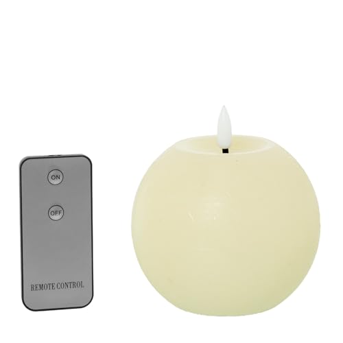 DRW Set mit 4 Kerzen, Wachskugel und LED, mit Fernbedienung, elfenbeinfarben, 10 x 10 x 8,5 cm DRW Set mit 4 Kerzen, Wachskugel und LED, mit Fernbedienung, elfenbeinfarben, 10 x 10 x 8,5 cm von DRW