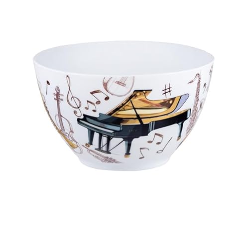 DRW Set mit 4 Porzellanschalen, Musikinstrumenten, Tasse: 14 x 14 x 8,5 cm von DRW