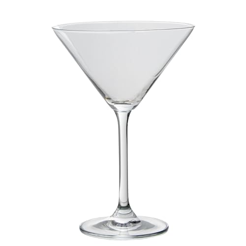 DRW Set mit 6 Martini-Gläsern aus böhmischem Glas, 210 ml, transparent, 12 x 12 x 17,5 cm von DRW