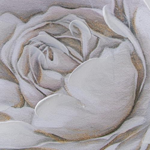 DRW Set von 2 Gemälden, 40% handbemalt, quadratisch, mit verschiedenen Blumen und mehreren Farben, 40 x 40 x 3 cm von DRW