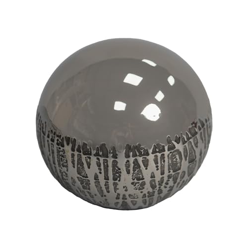 DRW Set von 2 Keramik-Bolar in Silber, 10 x 10 x 10 cm, Medidas: 10x10x10 cm DRW Set von 2 Keramik-Bolar in Silber, 10 x 10 x 10 cm, Medidas: 10x10x10 cm von DRW