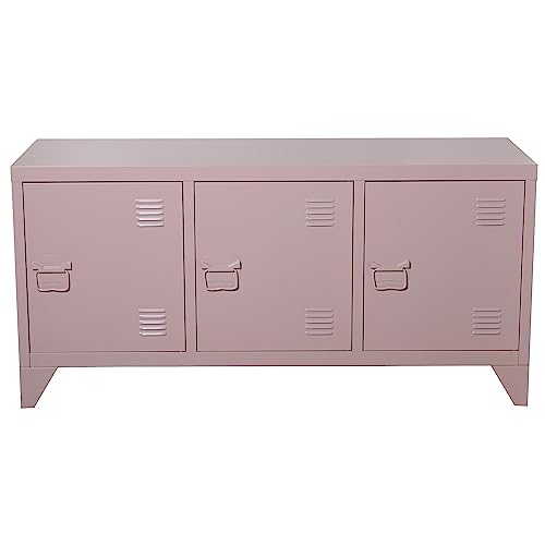 DRW Sideboard, Metall, Rosa und vergoldet, 58x120x40 cm von DRW