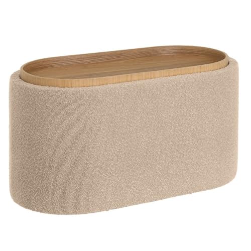 DRW Sitzsack Arcon aus Stoff und MDF in Beige von DRW