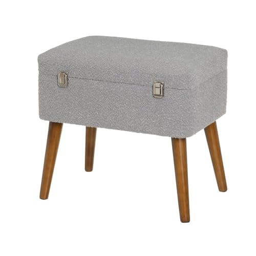 DRW Sitzsack Arcon aus Stoff und MDF in Dunkelgrau und Natur von DRW