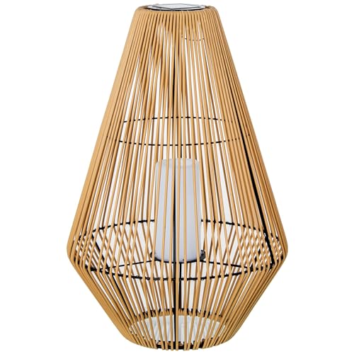 DRW Solarlaterne für den Tisch oder den Boden aus Holz und Metall natur und schwarz mit LED-Kerze 46 x 46 x 69 cm DRW Solarlaterne für den Tisch oder den Boden aus Holz und Metall natur und schwarz mit LED-Kerze 46 x 46 x 69 cm von DRW