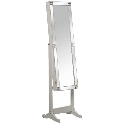 DRW Standspiegel mit PS-Tür mit Spiegelrahmen in Weiß, 40,5 x 38 x 161 cm, Innen: 26 x 110 cm DRW Standspiegel mit PS-Tür mit Spiegelrahmen in Weiß, 40,5 x 38 x 161 cm, Innen: 26 x 110 cm von DRW
