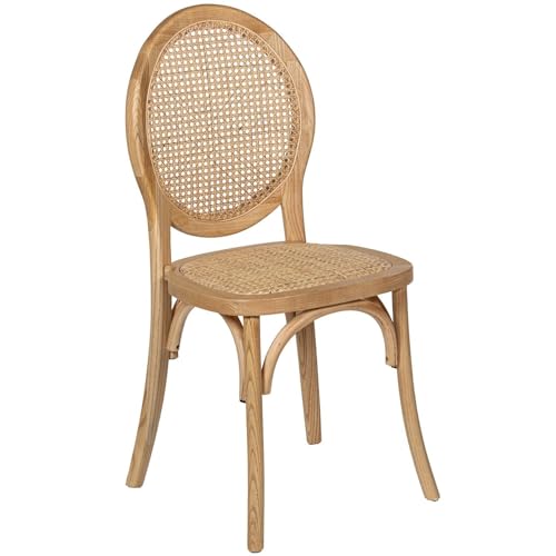 DRW Stuhl aus Holz und Rattan mit 47 cm Sitzhöhe in Natur, 97 x 45 x 57 cm DRW Stuhl aus Holz und Rattan mit 47 cm Sitzhöhe in Natur, 97 x 45 x 57 cm von DRW