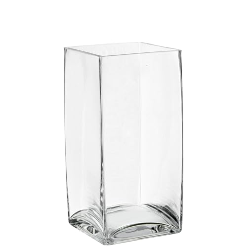 DRW Tischvase, Glas, transparent, 12 x 12 x 25 cm DRW Tischvase, Glas, transparent, 12 x 12 x 25 cm von DRW