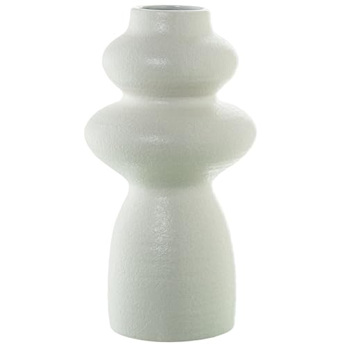 DRW Tischvase, Keramik, rauh, Weiß, glänzend, 17 x 17 x 32 cm DRW Tischvase, Keramik, rauh, Weiß, glänzend, 17 x 17 x 32 cm von DRW