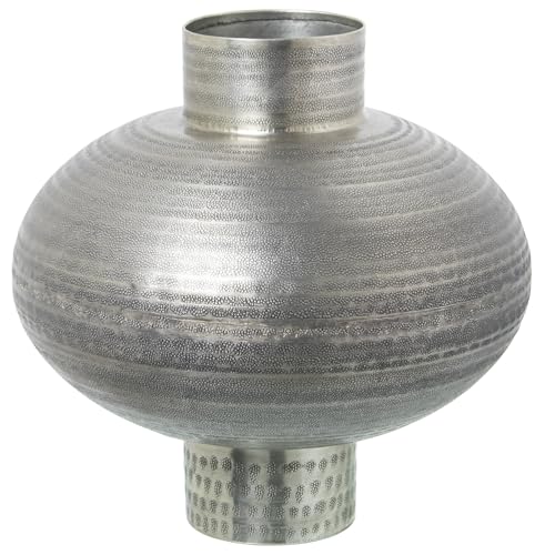 DRW Tischvase aus Aluminium in Antik, 33 x 33 x 33 cm, Metall, Silber, alt, 33x33x33cm DRW Tischvase aus Aluminium in Antik, 33 x 33 x 33 cm, Metall, Silber, alt, 33x33x33cm von DRW