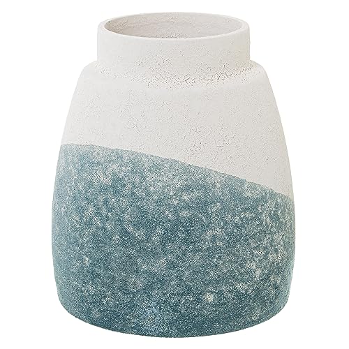 DRW Tischvase aus Keramik in Beige und Petroleum, Sand-Textur, 16 x 20 cm, Mund 9 cm DRW Tischvase aus Keramik in Beige und Petroleum, Sand-Textur, 16 x 20 cm, Mund 9 cm von DRW