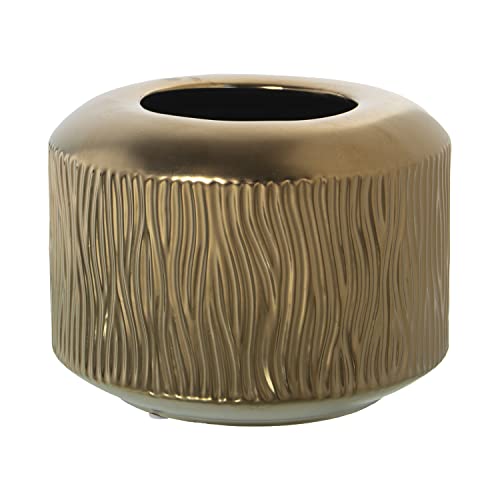 DRW Tischvase aus Keramik in Gold, Ø18 x 18 cm DRW Tischvase aus Keramik in Gold, Ø18 x 18 cm von DRW