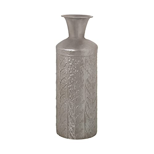 DRW Tischvase aus Metall in Silber 14 x 40 cm, 14x40cm DRW Tischvase aus Metall in Silber 14 x 40 cm, 14x40cm von DRW