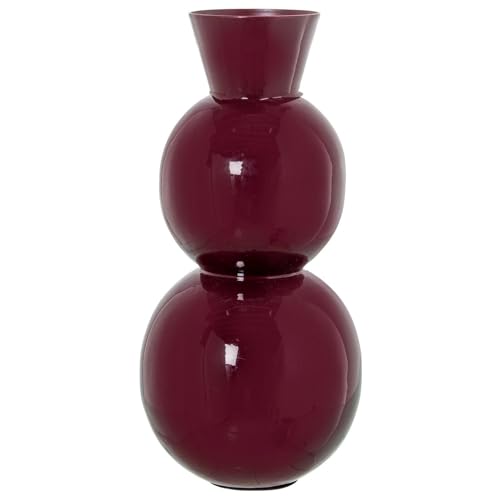 DRW Tischvase aus emailliertem Metall in Bordeaux, 37 x 33 x 140 cm von DRW